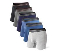 Separatec Hommes Caleçon Boxers en Fibre de Bambou avec Poches Séparées sous-vêtements Caleçon Confortable à La Mode, Lot de 3