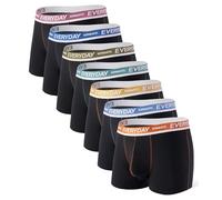 Separatec Slip Homme Lot de 7 Caleçon en Coton Poches Séparetées sous-vêtement Multi Pack Boxers Multicolore Chaque Couleur pour Chaque Jour