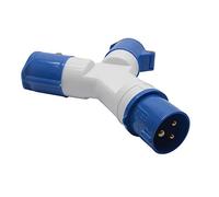 Séparateur 2 voies, 16A 220v IP44 2 voies 3 broches prise de site industriel et prise murale Prise de connecteur étanche IP44 2P+Terre Mâle/Femelle