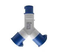 Séparateur 2 voies 32A 220v IP44 2 voies 3 broches prise de site industriel et prise murale Prise de connecteur étanche IP44 2P+Terre Mâle/Femelle