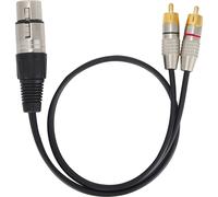 Séparateur audio, 1 XLR femelle vers 2 RCA mâles, câble pour home cinéma et équipement professionnel, femelle, 3 m