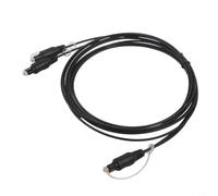 Séparateur Audio pour optique 1 pour vers 2 pour Home Cinéma(2 meters) | Connexion simultanée barre de son et pour casque, contrôle volume indépendant, pour idéal home cinéma