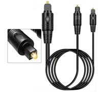 Séparateur Audio pour optique 1 pour vers 2 pour Home Cinéma(3 meters) | Connexion simultanée barre de son et pour casque, contrôle volume indépendant, pour idéal home cinéma