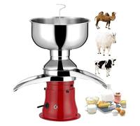 Séparateur Centrifuge électrique de crème de lait 50L/h, séparateur de crème de lait par la centrifugeuse de lait d’acier inoxydable 5L, transforme le lait entier cru en lait écrémé, rouge