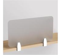 Séparateur Cloison, Comptoir Bureau Confidentialité Garde, avec Extraits Amovible Acrylique Panneau, Boucle À Clip Forme L Clair Givré pour Étudiant(60x120cm/23.6x47.2in)