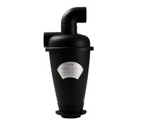 Séparateur Cyclonique | Séparateur Cyclonique de Remplacement pour Système d'Aspiration des Poussières(Black with elbow)