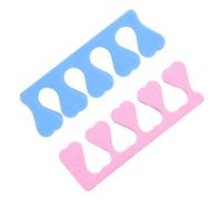 Séparateur D’orteils Cœur en Mousse EVA 2 Pièces pour Manucure | Anti Bavures, Protège Vernis Frais, Usage Pédicure et Doigts, Format Double pour Nail Art Couleur Aléatoire