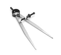 Séparateur d'aile à ressort, diviseur en acier verrouillable réglable, outil de boussole de dessin de boussole en cuir pour le travail du bois, le travail des métaux, le dessin de (150mm)