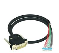 Séparateur de bornier à ressort DB15, 1 pièce, Module d'interface à montage sur Rail DIN d-sub, Port série 232(Male 3Meter)