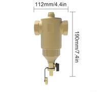 Séparateur de Boues Chaudière Murale DN25 Filetage | Maille radiale, pour capture impuretés, pour chambre à boues, laiton pour durable, filetage DN25 femelle(DN32 1-14 Male)
