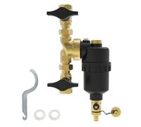 Séparateur De Boues Magnétique, Filtre Magnétique Pour Chauffage Piège à Impuretés Avec Vannes D'arrêt DN25/1 Pouce Filtre à Particules Métalliques Protection Chaudière Et Radiateurs
