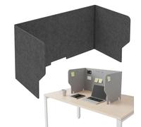 Séparateur de bureau autonome en feutre acoustique pliable en forme de U pour bureau et maison