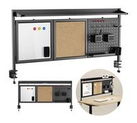 Séparateur de bureau - ERGO OFFICE - ER-300 B - Charge max. 10kg - Couleur noir - Dimensions 1295x242x726mm