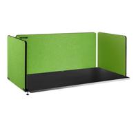 VEVOR Panneau de Séparation pour Bureau 3 Panneaux Verts Séparateur de Bureau Acoustique 152x61x61 cm Panneau Frontal Acoustique Épaisseur de Bureau 10-35 mm Écran de Séparation Espace Privé École
