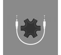 Séparateur De Câble Audio Aux 6 En 1 3.5mm, 1 Mâle À 5 Femelle, Port Casque, Prise 3.5, Adaptateur De Partage Pour Téléphone Portable, Tablette Mp3 Mp4