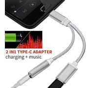 Séparateur de câble de chargement Audio Aux, USB C Type C à 3.5mm, prise casque, 3 pièces, en Stock, livraison directe