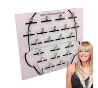Séparateur de cheveux à tresser - Planche de support en acrylique pour extensions de cheveux - d'affichage de section de perruque avec clip | Suspension pour cheveux pour extensions de cheveux