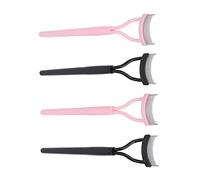 Séparateur de Cils avec des Dents en Acier Inoxydable et Couverture Peigne Protectrice - Ensemble Brosse Cosmétique Luminaire Lash Mascara Portable, 4pcs