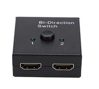 Séparateur de Commutateur HDMI Bidirectionnel 4K, Commutateur HDMI 2X1/1X2 1 en 2 Sorties/2 en 1 Sortie Sélecteur D'affichage Prise en 4K 3D HD 1080P Convient pour PC TV, Etc.