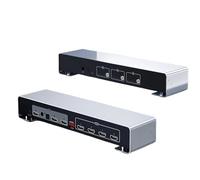 Séparateur de commutateur vidéo matriciel 4K, 4 en 2 sorties, avec amplificateur optique 3.5mm 7.1, extracteur Commutation Fluide