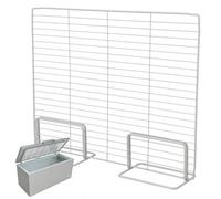 Séparateur de Congélateur en Fer, Cloison Grillagée pour Réfrigérateur | Séparation des Aliments, Nettoyage Facile, Usage Domestique et Présentoirs de Supermarché, Blanc