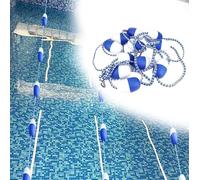Séparateur de couloir de piscine réglable, corde de sécurité de 100 m avec flotteurs bleus et blancs, idéal pour les piscines intérieures et extérieures, kit de couloir de nage en partie pro