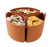 Séparateur De Cuiseur Lent,Insert Réutilisable En Silicone Pour Cocotte - Diviseur De Faitout 3 Compartiments Pliable, Résistant À La Chaleur Pour Les Repas Festifs