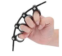 Séparateur de doigt de piano, écrou de cuivre épais d'exercice de doigt pour le piano pour la guitare(Noir grand (envergure réglable))