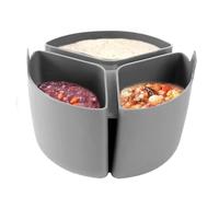 Séparateur De Faitout Amovible | Protège-Plat En Silicone Réutilisable Pour Cuiseur Lent - Accessoire De Cuisine Résistant À La Chaleur À 3 Compartiments