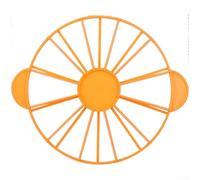 Séparateur de gâteau domestique avec double grille pour diviser les gâteaux ronds en 10 ou 12 sections uniformes (orange)