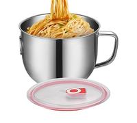 Séparateur de graisse avec couvercle - Passoire à sauce en acier inoxydable et séparateur de graisse, récipient pour cuisine, bol à nouilles, tasse pour cuisson de la dinde, de la viande, du bœuf, du