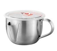 Séparateur de graisse avec double bec verseur - 1200 ml - En acier inoxydable - Séparateur de graisse - Pour écumer l'huile des soupes, sauces et bouillons - Outil de cuisine