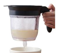 Séparateur de graisse avec libération par le bas - Tasse à mesurer transparente | Écumoire de graisse | Passoire alimentaire | Séparateur de graisse de cuisine | Bonne prise en main - Séparateur de
