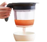 Séparateur de Graisse avec Ouverture Inférieure Séparateur de Graisse Tasse à Mesurer Séparateur D'huiles et Graisses pour Sauces Verseur Doseur 1L