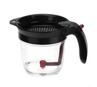 Séparateur de graisse avec valve de distribution inférieure transparente et marquages de mesure pour les tâches de cuisine