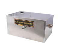 Séparateur de Graisse Commercial, Adapté aux Restaurants À Domicile, Bac À Graisse en Acier Inoxydable Sous L'évier de Cuisine(Large)