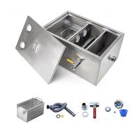 Séparateur de Graisse de Cuisine, Bac À Graisse Commercial En Acier Inoxydable Pour Sous-Évier, Séparateur Huile-Eau Pour Cuisine de Restaurant/50 * 30 * 30Cm/20 * 12 * 12In