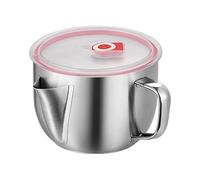 Séparateur de graisse - Écaille d'huile pour la cuisson, récipient à graisse en acier inoxydable avec couvercle | Séparateur de cuisine pour sauce, beurre clarifié, soupe, bouillon et nouilles, outil