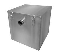 Séparateur de graisse gastronomique - 60 l - Séparateur de graisse - En acier inoxydable - Filtre à graisse - Filtre à graisse - Pour restaurant, cuisine, snack, hôtel, café - 50 mm - Entrée compacte