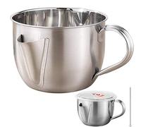 Séparateur de Graisse Inox Séparateur de Graisse Séparateur de Graisse À Huile Séparateur de Graisse de Cuisine Pichet À Sauce en Acier Inoxydable Pour Écumer Les Graisses Des Sauces et Des Soupes