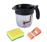 Séparateur de graisse - Passoire à graisse - Clarificateur d'huile de sauce - Outil de conservation des nutriments avec écran de filtre - Gadget ménager pour femme au foyer, adultes, chefs, pendaison