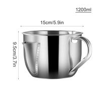 Séparateur De Graisse Pour Sauce - Bol Filtre En Acier Inoxydable 304 1200 Ml | Séparateur De Graisse Et De Soupe Avec Couvercle Visuel, Filtration Rapide, Poignée Confortable, Facile À Nettoyer