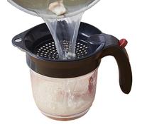 Séparateur de graisse pour sauce | Séparateur de graisse transparent - Tasse à mesurer - Passoire alimentaire - Séparateur de graisse de cuisine avec libération par le bas - Écumoire de graisse pour