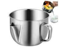 Séparateur de graisse pour soupe - 1,2 L - En acier inoxydable - Séparateur de graisse domestique pour huile de friture, cuisine, bouillon, sauce, sauces, récipient portable résistant à la chaleur
