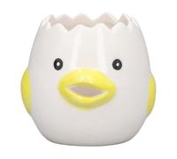 Séparateur de jaune d'œuf en céramique, filtre de séparation de liquide d'œuf, séparation rapide et facile pour la cuisson, matériau céramique 6,5 x 7 cm (Jaune)