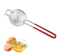 Séparateur de jaunes d'œufs, en acier inoxydable, séparateur de blanc d'œuf, grande capacité, séparateur d'œufs avec manche long, séparateur pour ustensiles de cuisine et de cuisine, lavable au
