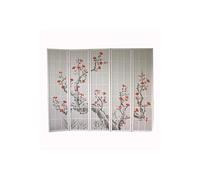 Homestyle4u séparateur de pièce 5 pièces Cherry Blossoms, Blanc, Single/petite