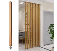 Séparateur de pièce à lattes en bois - Hauteur réglable du sol au plafond - Paravent d'intimité décoratif personnalisable pour une séparation élégante et une meilleure intimité