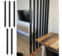 Séparateur de pièce à lattes en bois, installation sans perçage, séparateur de bricolage pour salon, salle à manger, étude et salon
