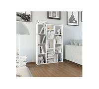 vidaXL Cloison de séparation Blanc brillant 100x24x140 cm Aggloméré Blanc